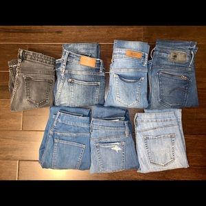7 skinny jeans (PacSun, Zara, GStar, H&M)